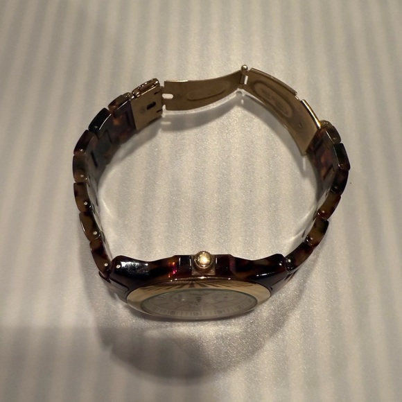 Anne Klein Leopard Ladies Two Tone Wrist Watch 40mm - Picture 4 of 5